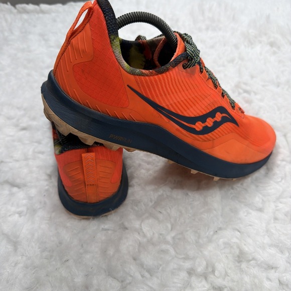 Saucony Peregrine 12 Running Shoes Mens Size 11 US Orange Sneakers Colorful Road